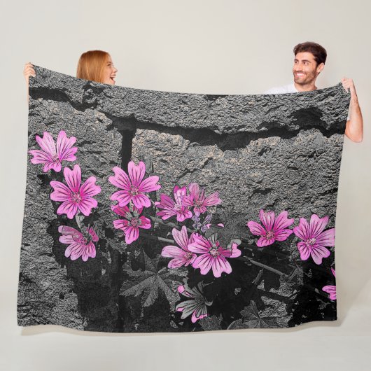 Purpurblumen Fleecedecke (Beispiel)