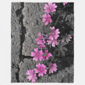 Purpurblumen Fleecedecke (Vorderseite)