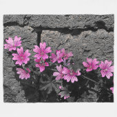 Purpurblumen Fleecedecke (Vorderseite (Horizontal))