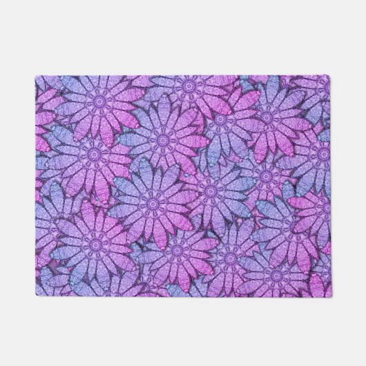 Purpurblumen Fußmatte (Vorderseite)
