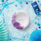 Purpurblumen Geblüht Pappteller (Party)