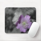 Purpurblumen in Schwarz-Weiß-Mousepad Mousepad (Mit Mouse)