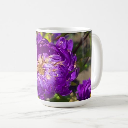 Purpurblumen Kaffeetasse (VorderseiteRechts)