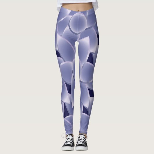 Purpurblumen Leggings (Vorderseite)