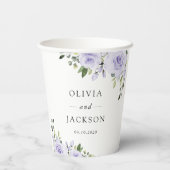 Purpurblumen, Lilac-Blume, Blumenzehen Pappbecher (Rückseite)