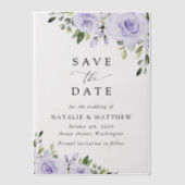 Purpurblumen, Lilac-Blume, Blumenzehen Pergament Einladungen (Vorderseite)