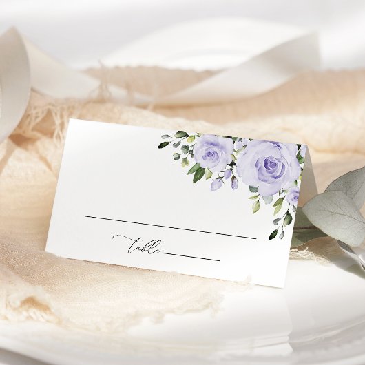 Purpurblumen, Lilac-Blume, Blumenzehen Platzkarte