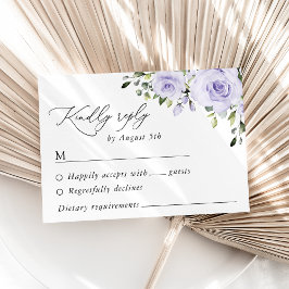 Purpurblumen, Lilac-Blume, Blumenzehen RSVP Karte