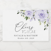 Purpurblumen, Lilac-Blume, Blumenzehen Schaumweinetikett (Einzelnes Label)