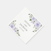 Purpurblumen, Lilac-Blume, Blumenzehen Serviette (Ecke)