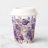Purpurblumen Pappbecher (Rückseite)