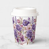 Purpurblumen Pappbecher (Rechts)