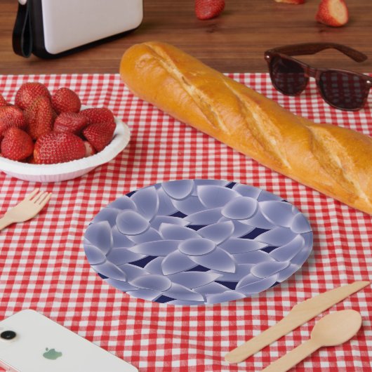 Purpurblumen Pappteller (Picknick)