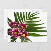 Purpurblumen Postkarte (Vorne/Hinten)