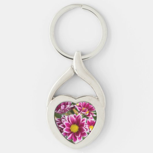 Purpurblumen Schlüsselanhänger (Vorderseite)