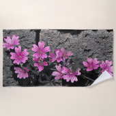 Purpurblumen Strandtuch (Vorderseite)