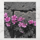 Purpurblumen Weinetikett (Einzelnes Label)