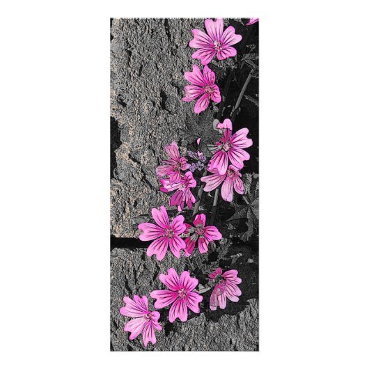 Purpurblumen Werbekarte (Vorne)