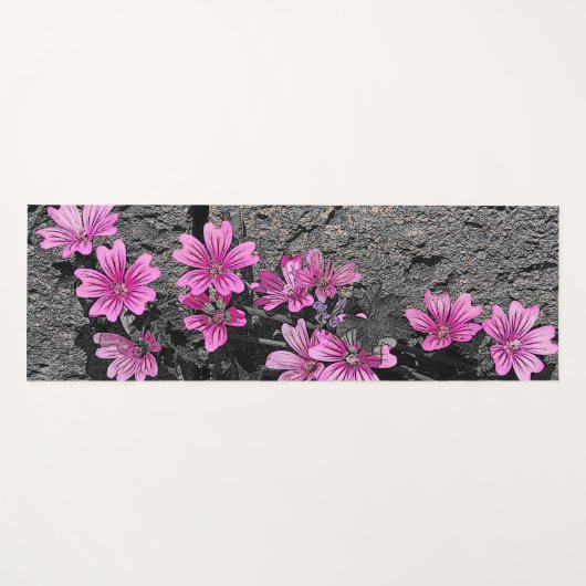 Purpurblumen Yogamatte (Vorderseite (Horizontal))