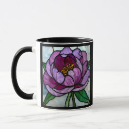 Purpurfarbene Pfingstrose gefärbt Tasse