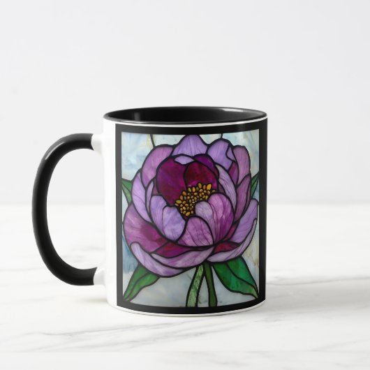 Purpurfarbene Pfingstrose gefärbt Tasse (Links)
