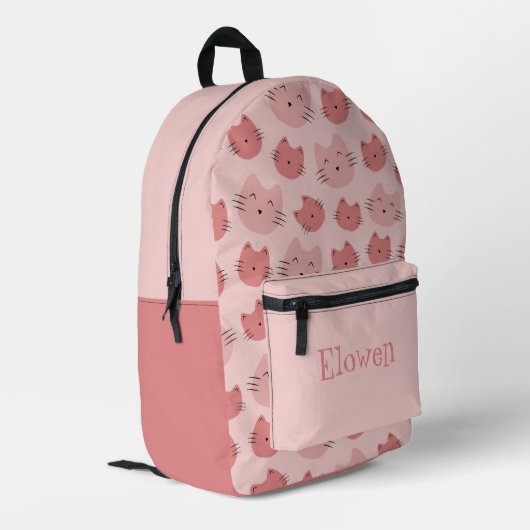 Purpurfarbener Whimsy Bedruckter Rucksack (Rückseitige Ecke links)