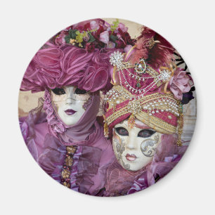 Purpurfarbenes Karnevalskostüm, Venedig Magnet