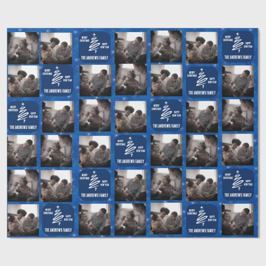 Purpurina geométrico azul de foto known de navi geschenkpapier (Flach)