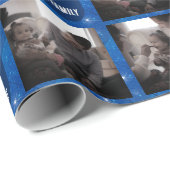 Purpurina geométrico azul de foto known de navi geschenkpapier (Rolleneckpunkt)