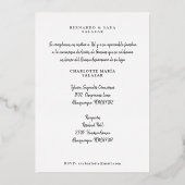 Purpurina Oro Rosa Tendencia XV Español Foto Folieneinladung (Rückseite)