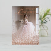 Purpurina Oro Rosa Tendencia XV Español Foto Folieneinladung (Stehend vorne)