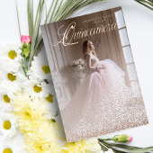 Purpurina Oro Rosa Tendencia XV Español Foto Folieneinladung