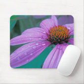Purpurkegelblume mit Wassertropfen Mousepad (Mit Mouse)