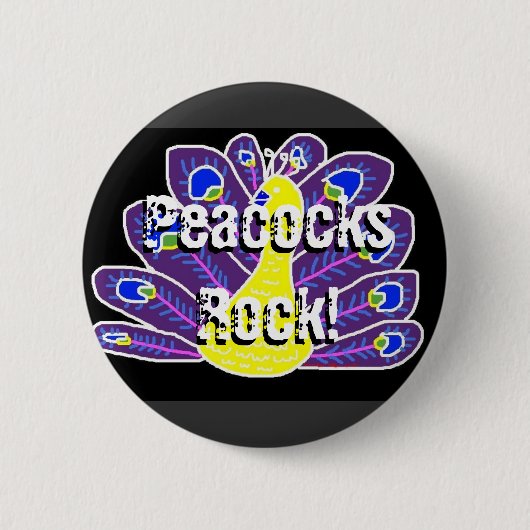 Purpurpfau Button (Vorderseite)