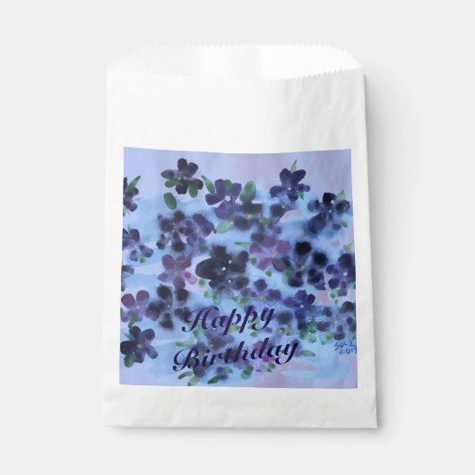 Purpurrot mit Navy Blue Geschenktütchen (Vorderseite)