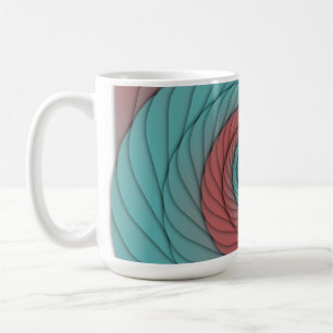 Purpurrot und Türkis Wirbelwind Kaffeetasse