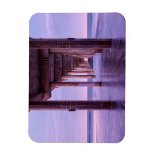 Purpurrote Dämmerung am Scripps Pier Magnet