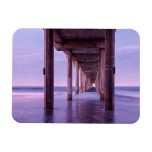 Purpurrote Dämmerung am Scripps Pier Magnet
