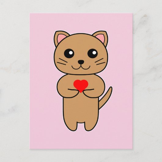 Purpurrote Liebe - Rosa Hintergrund Postkarte (Vorderseite)