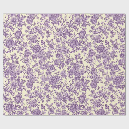 Purpurrote Rosen  Geschenkpapier (Flach)