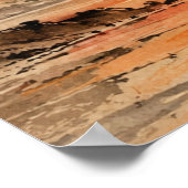 Purpurrote Sonne über dem Baum des Lebens Poster (Ecke)