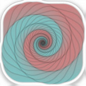 Purpurrote und Türkise Wirbelströmung Aufkleber (Vorderseite)