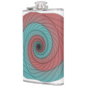 Purpurrote und Türkise Wirbelströmung Flachmann (Links)