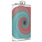 Purpurrote und Türkise Wirbelströmung Flachmann (Rechts)