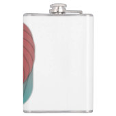 Purpurrote und Türkise Wirbelströmung Flachmann (Rückseite)