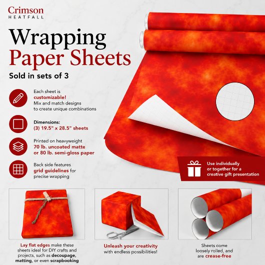 Purpurroter Haufall Geschenkpapier Set