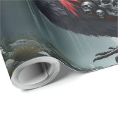 Purpurroter Kathedralenschwan. Geschenkpapier (Rolleneckpunkt)