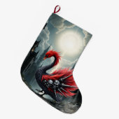 Purpurroter Kathedralschwan. Großer Weihnachtsstrumpf (Vorderansicht (hängend))