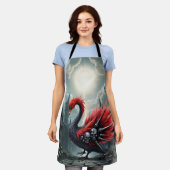 Purpurroter Kathedralschwan. Schürze (Getragen)