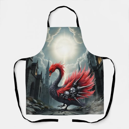 Purpurroter Kathedralschwan. Schürze (Vorderseite)